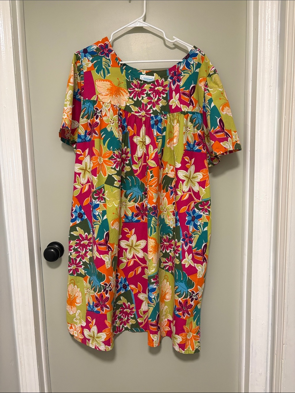 Vintage National cotton house dress with pockets See measurements. (2X)